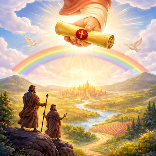 God's promises handed from heaven