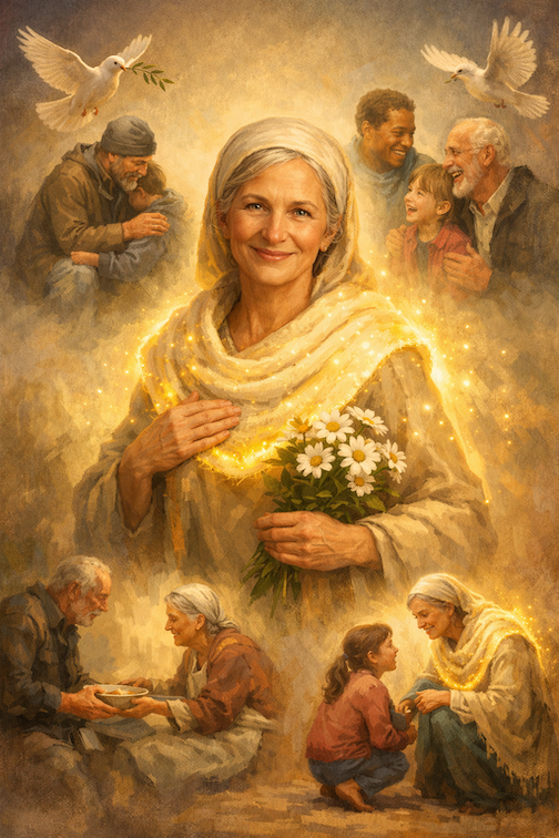 Woman clothed in kindness