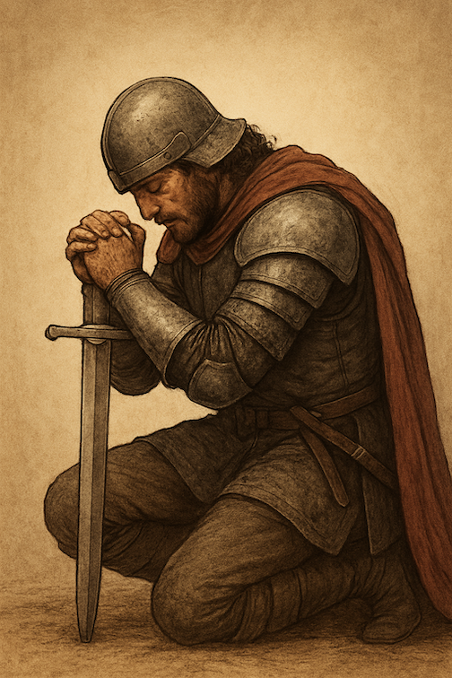 Kneeling warrior