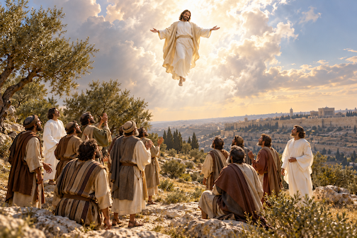 Jesus ascends to Heaven